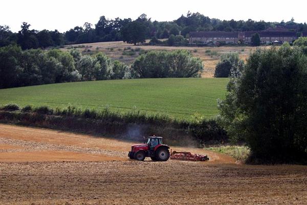 Red tractor in Steeple Aston.jpg